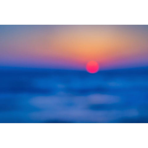 Mediterranean sunset Gold Ornate Wood Framed Art Print with Double Matting by Raif, Joshua
