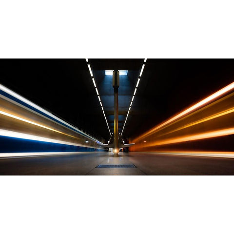 The Race Black Modern Wood Framed Art Print by Dauer, Andy