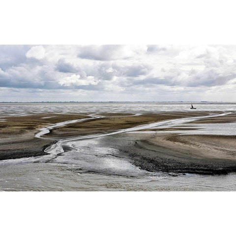 The Wadden Sea From The Island Ameland Gold Ornate Wood Framed Art Print with Double Matting by Wijers Smeets, Wilma
