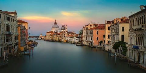 Ah-ItS Venice! Black Ornate Wood Framed Art Print with Double Matting by Pessotto, Tommaso