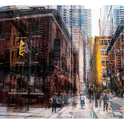 Toronto Black Modern Wood Framed Art Print by Chiriaco, Carmine