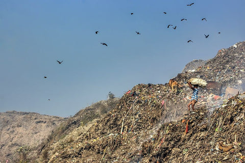 Child Hard Work White Modern Wood Framed Art Print with Double Matting by Amdad Hossain, Muhammad