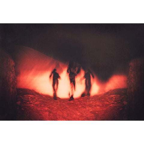 Wanderers Black Modern Wood Framed Art Print by Valentyn, Kolesnyk