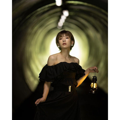 Looking For The Light Of The Future Black Modern Wood Framed Art Print by Sakamoto, Tsutomu