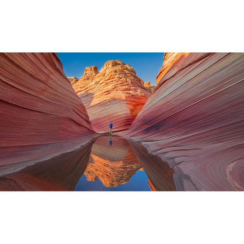 Microsoft Windows 7 Wallpaper Place + White Modern Wood Framed Art Print by Xu, Kevin