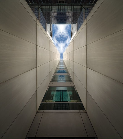 The Journey White Modern Wood Framed Art Print with Double Matting by Chiodo, David