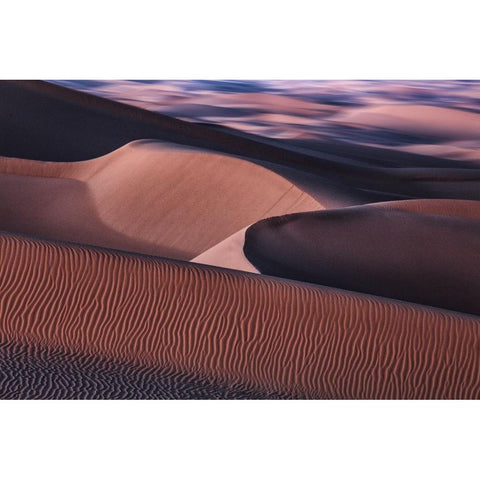 The Art Of Sand And Wind Black Modern Wood Framed Art Print by Qiu, Jenny