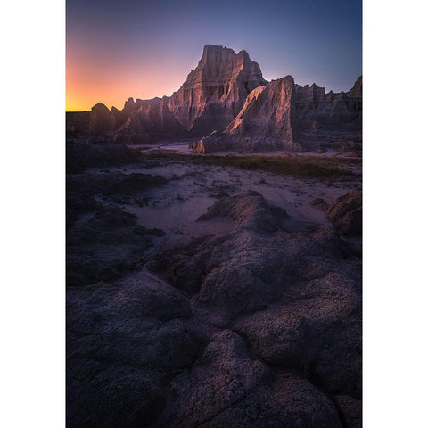 Under The Twilight Black Modern Wood Framed Art Print with Double Matting by P., Ruiqing