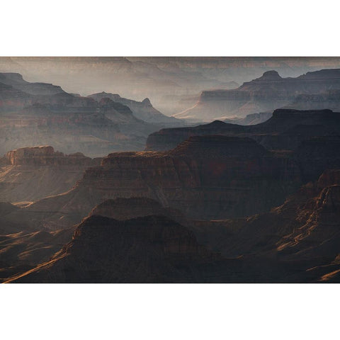 Grand Canyon Black Modern Wood Framed Art Print with Double Matting by Ziomek, Witold