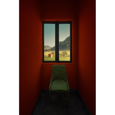 Alone Time White Modern Wood Framed Art Print by Guan, Xiaopeng