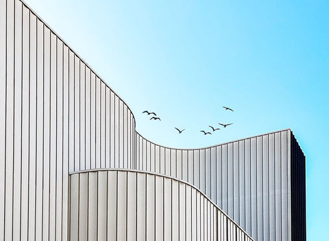 Teatro Verdi II White Modern Wood Framed Art Print with Double Matting by Richter, Regine