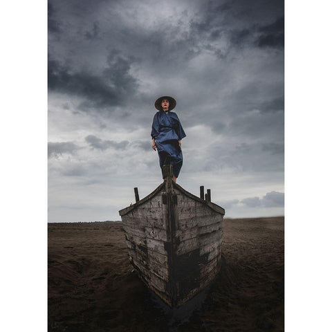 Betake Black Modern Wood Framed Art Print by Sedaghi, Hooman