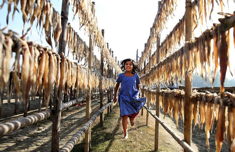 Childhood White Modern Wood Framed Art Print with Double Matting by Garik