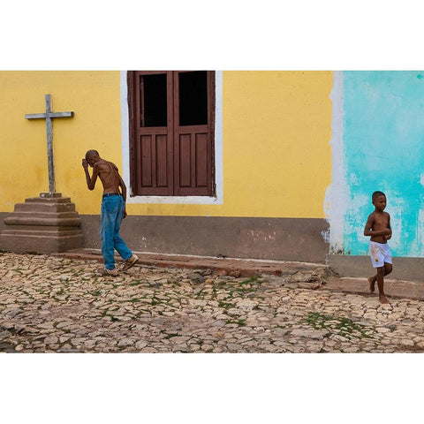 Life Goes On Black Modern Wood Framed Art Print by Khataw, Ali