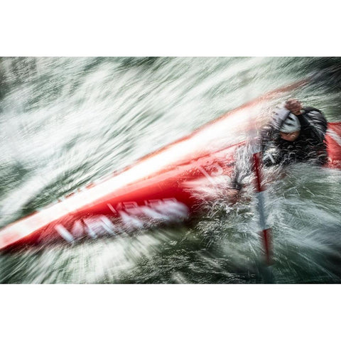 Wild Water Black Modern Wood Framed Art Print with Double Matting by Ignac, Dusan