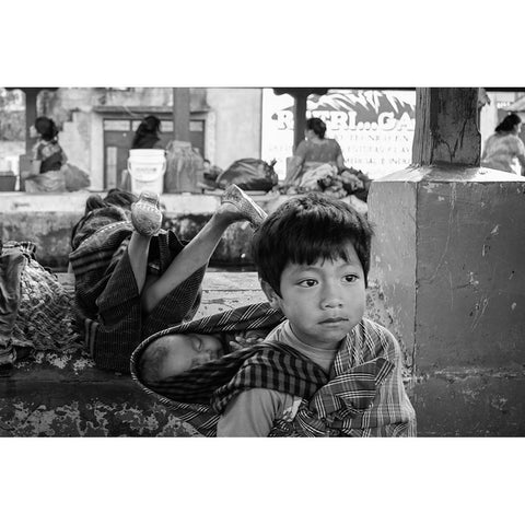 Guatemala White Modern Wood Framed Art Print by Naor, Orna