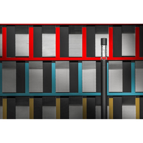 FaAsade Graphic | Play Of Colors White Modern Wood Framed Art Print by Ruckert, Stephan