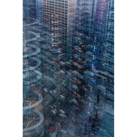 Tokyo Layers White Modern Wood Framed Art Print by Makoto, Sasaki