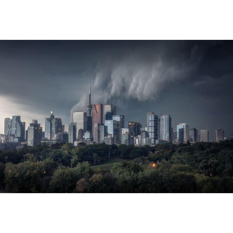 Ominous White Modern Wood Framed Art Print by Hill, David