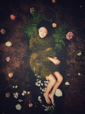 It Starts In The Woods White Modern Wood Framed Art Print with Double Matting by Margau, Delphine