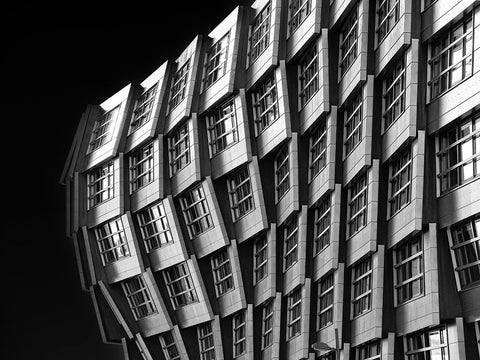 The Wave Black Ornate Wood Framed Art Print with Double Matting by Koer, Jaap