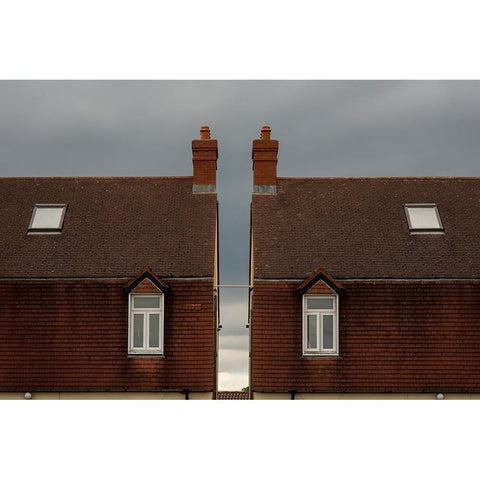 Twins Black Modern Wood Framed Art Print with Double Matting by Kozuh, Primoz