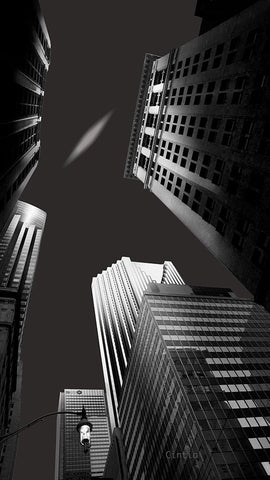 Bank Band White Modern Wood Framed Art Print with Double Matting by Lilizaimu, Cintia