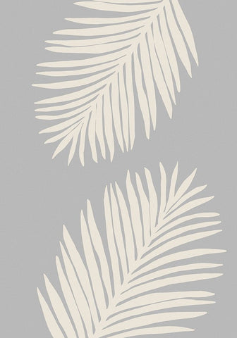 Leaves 009 White Modern Wood Framed Art Print with Double Matting by 1x Studio