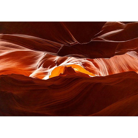 Antelope Canyon Gold Ornate Wood Framed Art Print with Double Matting by Huang, Johnson