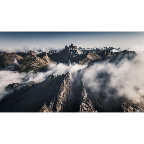 Blade Throne Black Modern Wood Framed Art Print by Cui, Yuan