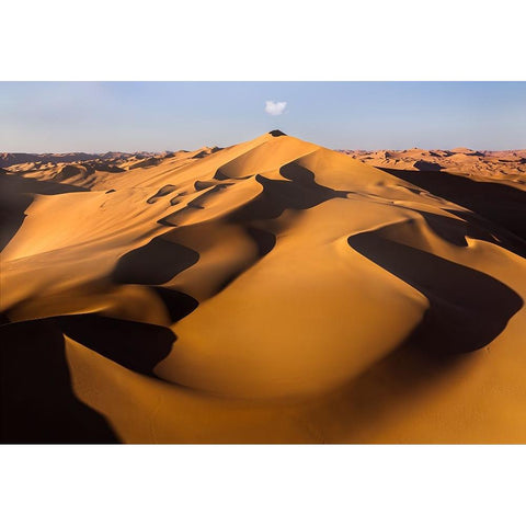 A Sand Volcano Black Modern Wood Framed Art Print by Liao, Yuhan