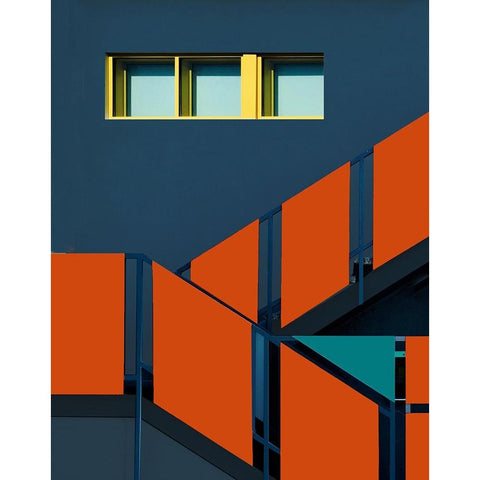 Facade - Downtown Los Angeles California Black Modern Wood Framed Art Print by Orbach, Arnon