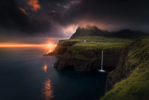 Maolafossur Black Ornate Wood Framed Art Print with Double Matting by Nienartowicz, Karol