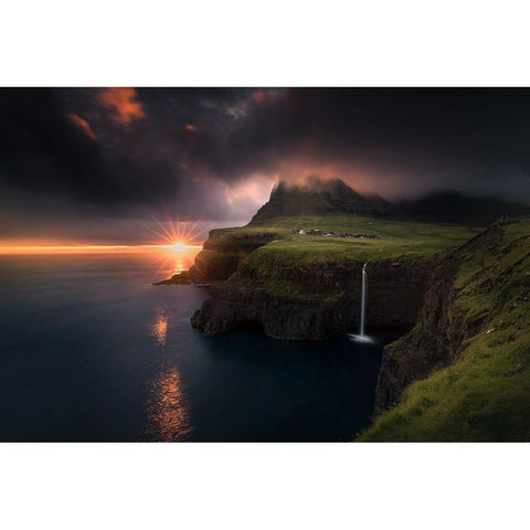 Maolafossur Black Modern Wood Framed Art Print with Double Matting by Nienartowicz, Karol