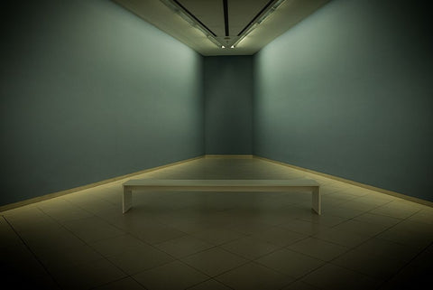 Room White Modern Wood Framed Art Print with Double Matting by Wolters-Wrase, Heike