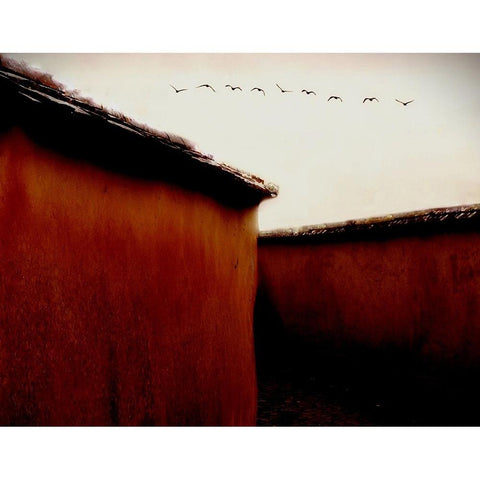 Leaving For Winter White Modern Wood Framed Art Print by Thomas, Gareth