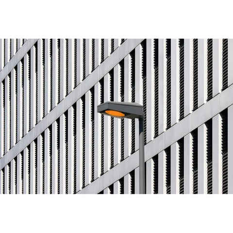 Wall Patterns And Lamp Black Modern Wood Framed Art Print with Double Matting by Hawerkamp, Hans-Wolfgang