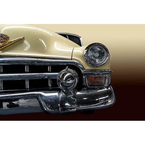 The Beige Cadillac White Modern Wood Framed Art Print by Weber, Roland