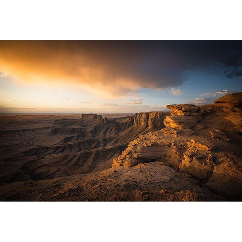 The First Light Black Modern Wood Framed Art Print with Double Matting by Wei, Willa