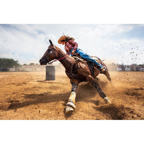 Slam On The Brakes White Modern Wood Framed Art Print by Zhou, Steven