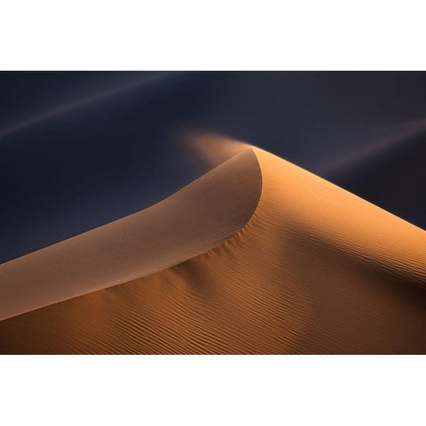 Sand Wave Gold Ornate Wood Framed Art Print with Double Matting by Liao, Yuhan