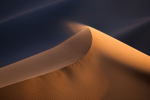 Sand Wave White Modern Wood Framed Art Print with Double Matting by Liao, Yuhan