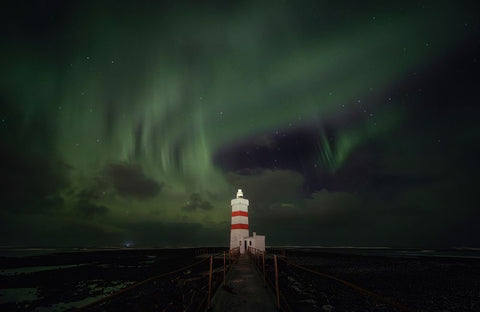 Travel Into A Lighthouse Black Ornate Wood Framed Art Print with Double Matting by Nunez Buj, Rodrigo