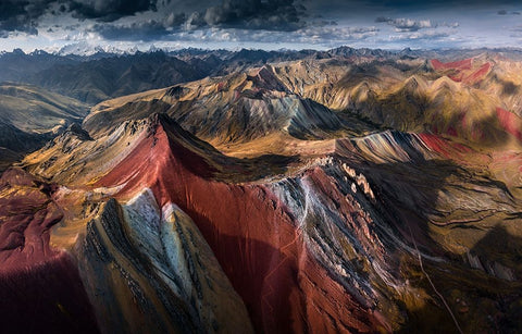 Rainbow Mountains Black Ornate Wood Framed Art Print with Double Matting by Nienartowicz, Karol