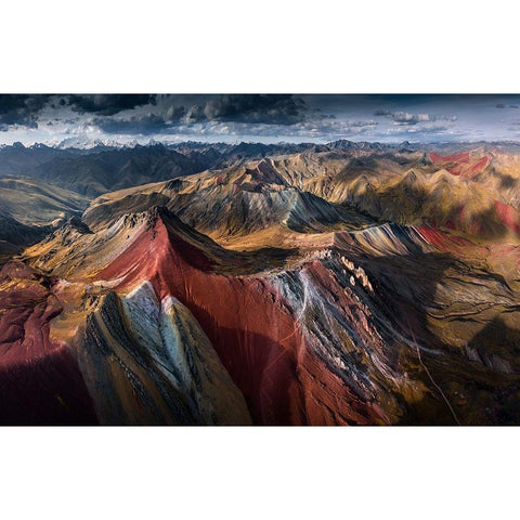 Rainbow Mountains Black Modern Wood Framed Art Print by Nienartowicz, Karol