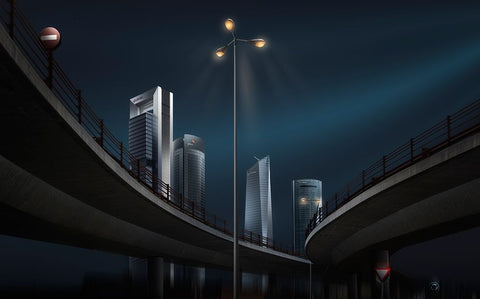 4 Torres Drama White Modern Wood Framed Art Print with Double Matting by Otero Sobrino, Dani