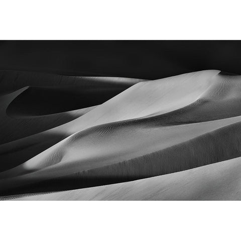 The Art Of Sand And Wind (4) White Modern Wood Framed Art Print by Qiu, Jenny