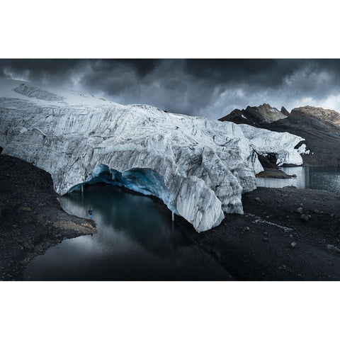 Pastoruri Glacier Black Modern Wood Framed Art Print with Double Matting by Nienartowicz, Karol