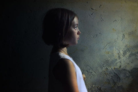 Growing Up White Modern Wood Framed Art Print with Double Matting by Manini, Filippo