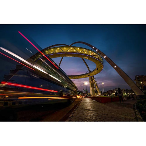 City Of Joy White Modern Wood Framed Art Print by Patra, Suvankar